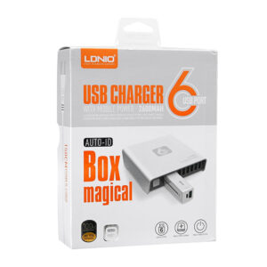 LDNIO Magical Box 6USB Port USB Charger with Mobile Power 2600 mAh (6 USB Adapter + Powerbank 2600 mAh)